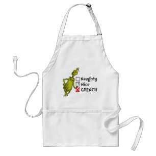 Naughty, Nice or Grinch Quote Standard Apron
