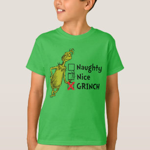 Naughty, Nice or Grinch Quote T-Shirt