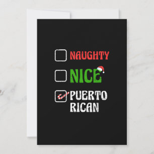 Naughty Nice Puertorican Santa Holiday Sweet