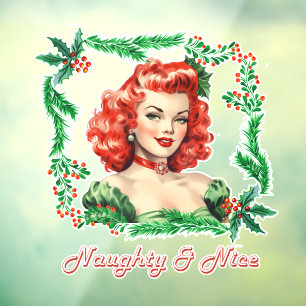Naughty & Nice Retro Christmas Pinup