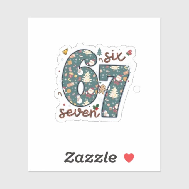 Naughty Nice Six Seven 67 Brainrot Christmas (Sheet)