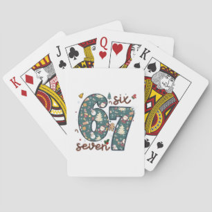 Naughty Nice Six Seven 67 Brainrot Christmas Playing Cards