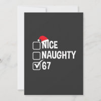 Naughty Nice Six Seven 67 Naughty List Christmas