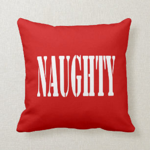 Naughty & Nice Throw Pillow