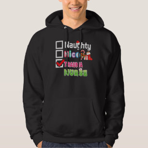 Naughty Nice Trauma Nurse Merry Christmas Santa Sw Hoodie