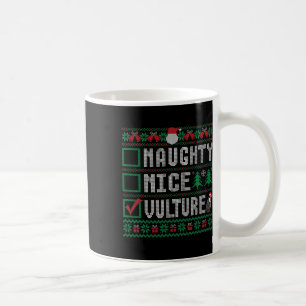Naughty Nice Vulture Christmas List Animal Lovers Coffee Mug