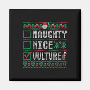 Naughty Nice Vulture Christmas List Animal Lovers Magnet