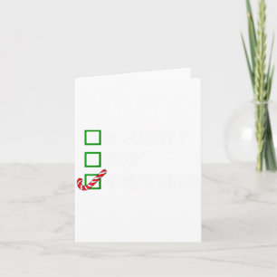 Naughty Nice Whatever, Cool Christmas Funny Quotes Card