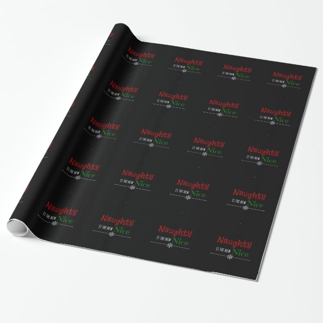 Naughty Nice Wrapping Paper (Unrolled)