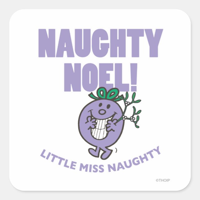 Naughty Noel! Square Sticker (Front)