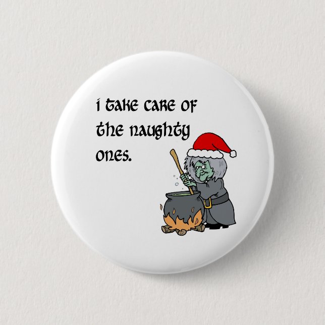naughty ones 6 cm round badge (Front)