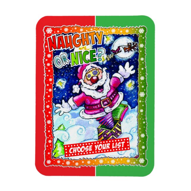 Naughty or nice, choose your list magnet (Vertical)