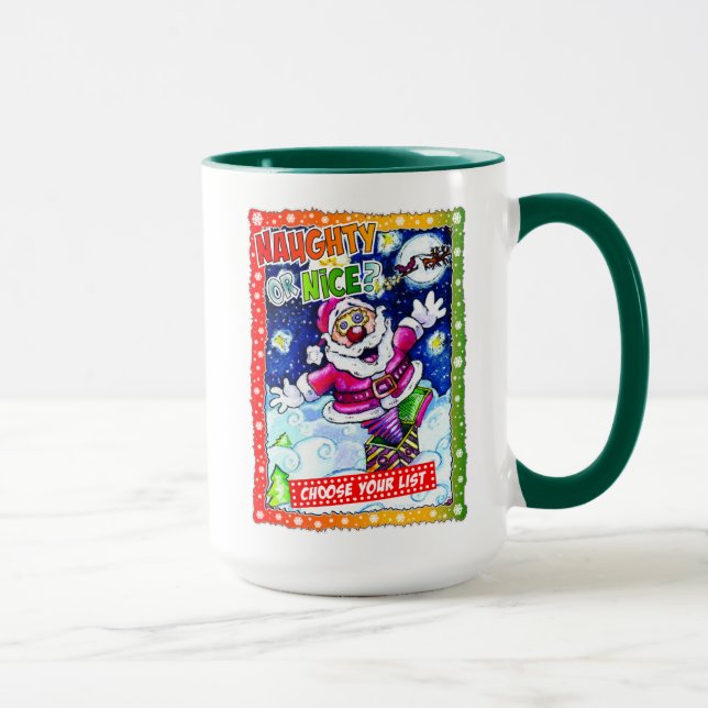 Naughty or nice, choose your list mug (Right)