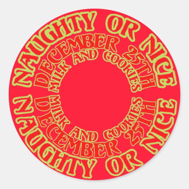 Naughty or Nice Christmas Cards Postage Stickers (Front)