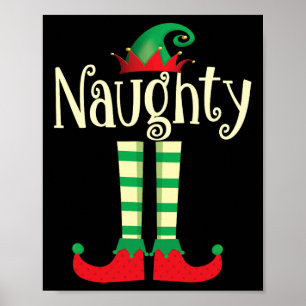 Naughty Or Nice Christmas Couple The Naughty Elf  Poster