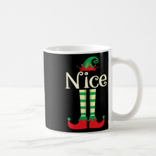 Naughty Or Nice Christmas Couple The Nice Elf 1  Coffee Mug