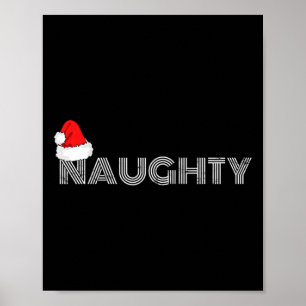Naughty Or Nice Christmas Matching Family Pyjamas Poster