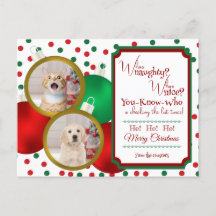 Naughty or Nice Christmas Notecard