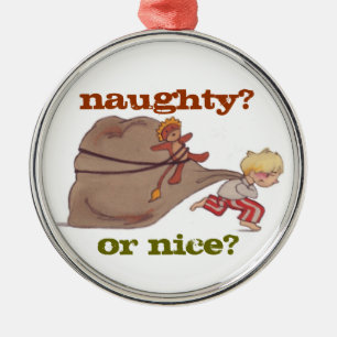 Naughty or Nice Christmas ornament