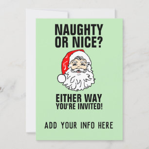 NAUGHTY OR NICE? CHRISTMAS PARTY INVITATIONS