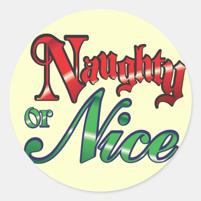 Naughty or Nice Christmas Stickers (Front)