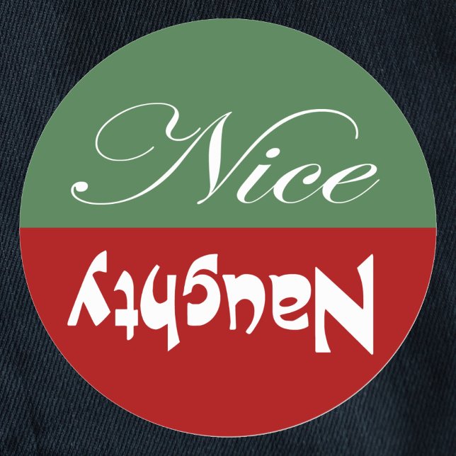 Naughty or Nice Classic Round Sticker (Creator Uploaded)