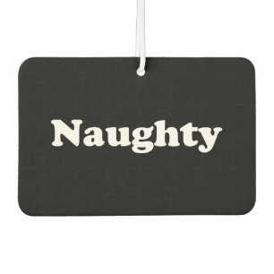 Naughty or Nice, double sided, black white car Air Freshener