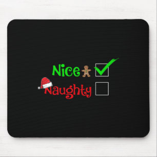Naughty Or Nice Family Matching Christmas For Kids Mouse Pad