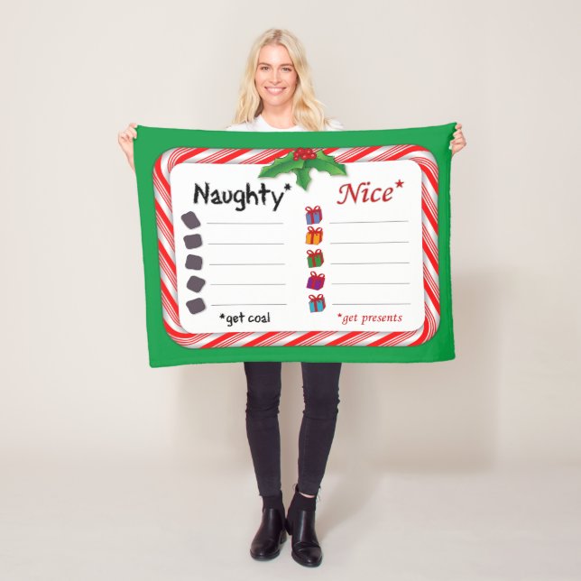 Naughty or Nice  Fleece Blanket (In Situ)