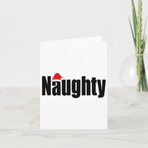 Naughty Or Nice Funny Matching Christmas Family Xm Card