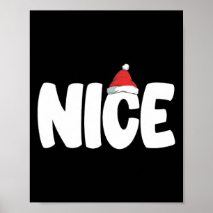 Naughty Or Nice Funny Matching Christmas Family Xm Poster