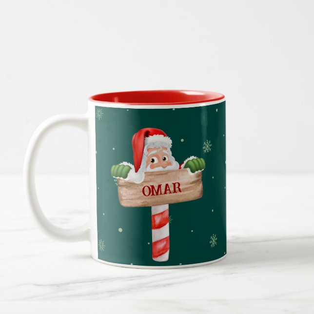 Naughty or Nice Funny Santa Christmas Gift Mug (Left)