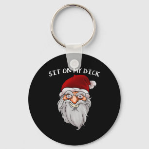 Naughty Or Nice Funny Santa For Adults Sit On My Key Ring