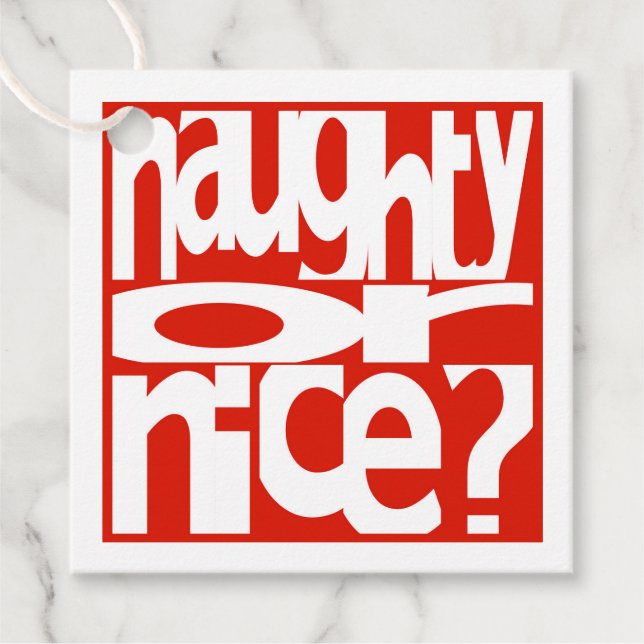 Naughty or Nice Gift Tags (Front)