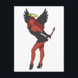 NAUGHTY OR NICE HOLIDAY POSTCARD<br><div class="desc">Is she or isn't she?</div>