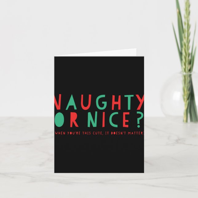 Naughty Or Nice Holiday Toddler  Card (Front)