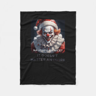 Naughty Or Nice It Doesn't Anymore Sticker  Fleece Blanket