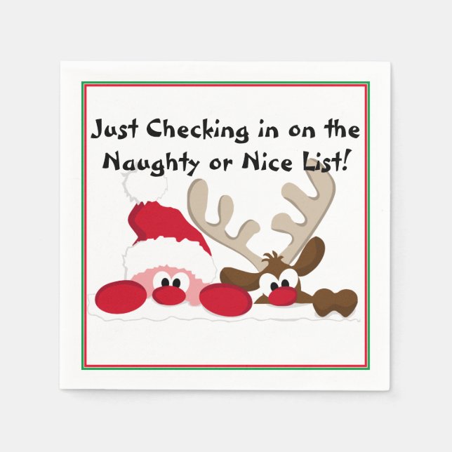 Naughty or Nice List Napkin (Front)
