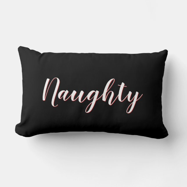 Naughty or Nice Lumbar Cushion (Front)