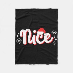 Naughty Or Nice Matching Christmas Couples Costume Fleece Blanket