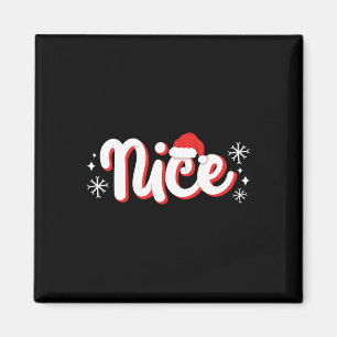 Naughty Or Nice Matching Christmas Couples Costume Magnet