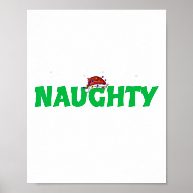 Naughty Or Nice Matching Christmas Couples Costume Poster (Front)