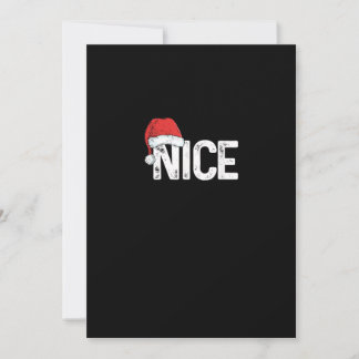 Naughty Or Nice Matching Christmas Funny Design Holiday Card