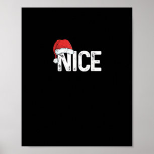 Naughty Or Nice Matching Christmas Funny Design Poster