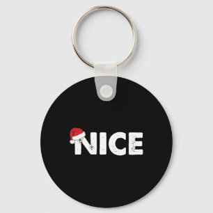 Naughty Or Nice Matching Christmas Key Ring
