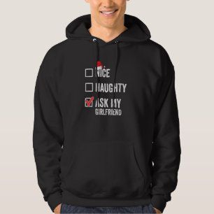 Naughty Or Nice Matching Couple Christmas For Boyf Hoodie