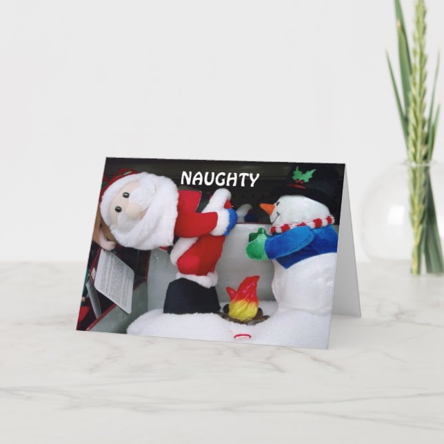NAUGHTY OR NICE MERRY CHRISTMAS HOLIDAY CARD (Front)