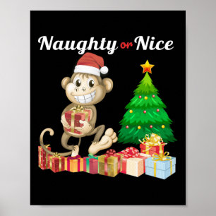 Naughty Or Nice Merry Christmas S For Women Xmas M Poster