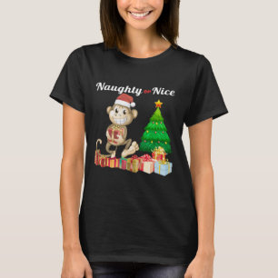 Naughty Or Nice Merry Christmas S For Women Xmas M T-Shirt