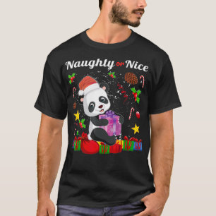 Naughty Or Nice Merry Christmas Women Xmas Santa C T-Shirt